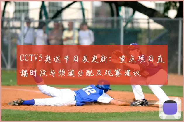 CCTV5奥运节目表更新：重点项目直播时段与频道分配及观赛建议